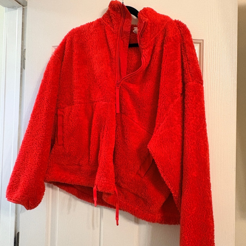 All in Motion Vibrant Red Fleece Jacket